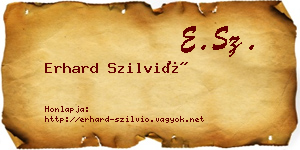 Erhard Szilvió névjegykártya
